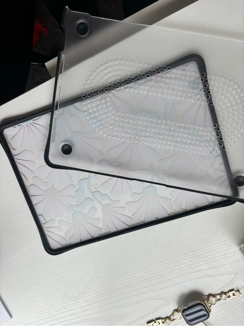 Casetify Floral Laptop Case in Pink, Orange & Blue